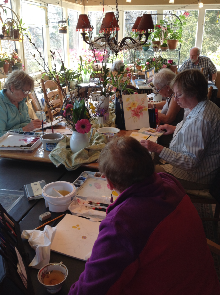 Watercolor Painting Class at Home Art Studio